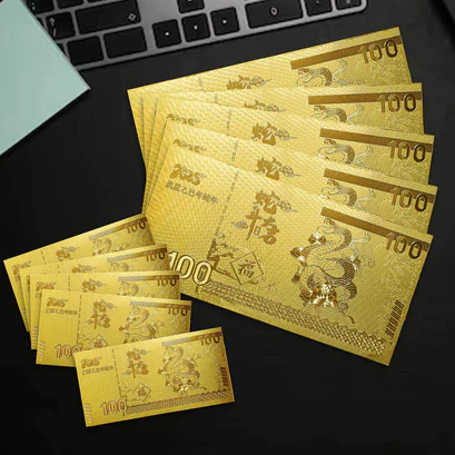 Avinas Snake Year Lucky Charms Dollar Gold Coin